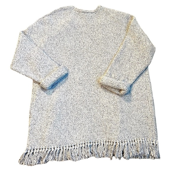 Madewell Cardigan Memento Chunky Knit Fringed Open front 100% Cotton Small E8151 - Picture 6 of 6